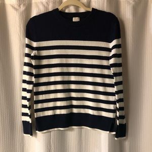 Blue and White Striped Sweater